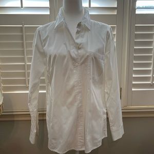 GAP Long Sleeve White Cotton Blouse (M)